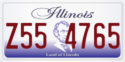 IL license plate Z554765