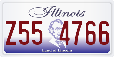 IL license plate Z554766