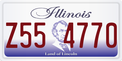 IL license plate Z554770