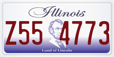 IL license plate Z554773
