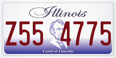 IL license plate Z554775