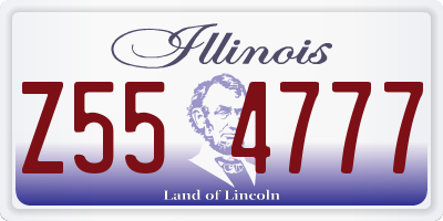 IL license plate Z554777