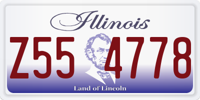 IL license plate Z554778