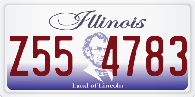 IL license plate Z554783