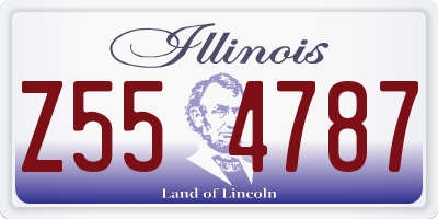 IL license plate Z554787