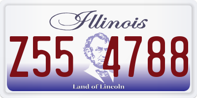 IL license plate Z554788
