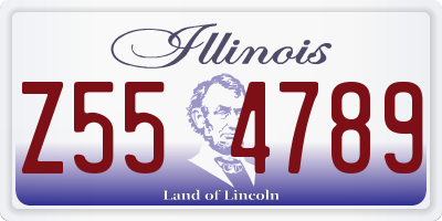 IL license plate Z554789