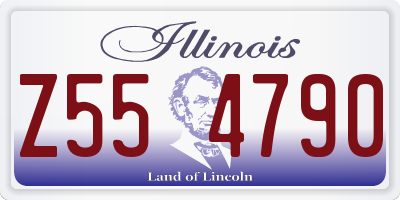 IL license plate Z554790