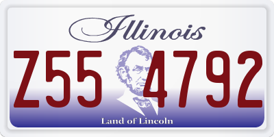 IL license plate Z554792