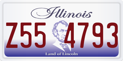 IL license plate Z554793