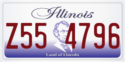 IL license plate Z554796