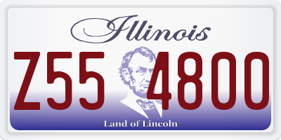 IL license plate Z554800