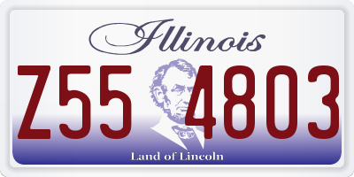 IL license plate Z554803