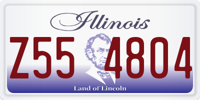 IL license plate Z554804