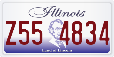 IL license plate Z554834