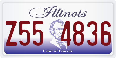 IL license plate Z554836