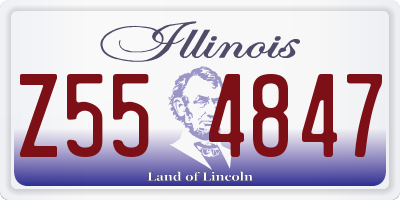 IL license plate Z554847