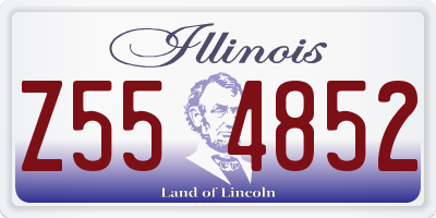IL license plate Z554852