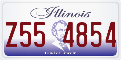 IL license plate Z554854
