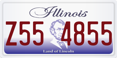 IL license plate Z554855