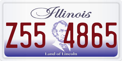 IL license plate Z554865