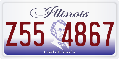 IL license plate Z554867