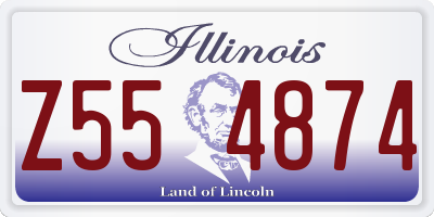 IL license plate Z554874