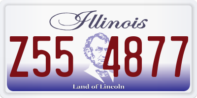 IL license plate Z554877