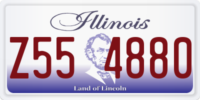 IL license plate Z554880