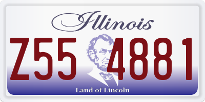 IL license plate Z554881