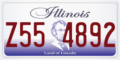 IL license plate Z554892