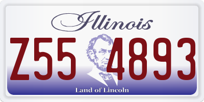 IL license plate Z554893