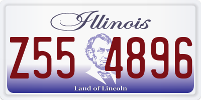 IL license plate Z554896