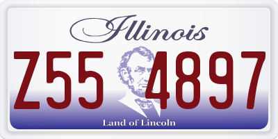 IL license plate Z554897