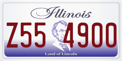 IL license plate Z554900