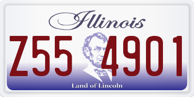 IL license plate Z554901