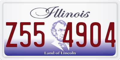 IL license plate Z554904