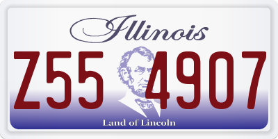 IL license plate Z554907