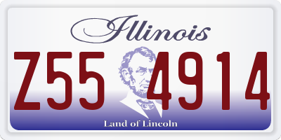 IL license plate Z554914