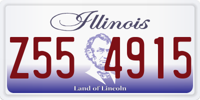 IL license plate Z554915