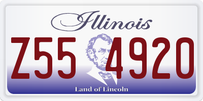 IL license plate Z554920