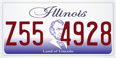 IL license plate Z554928
