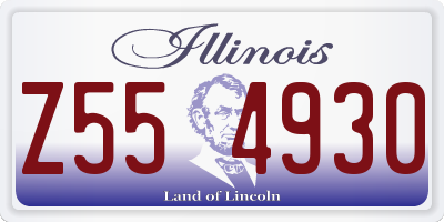 IL license plate Z554930