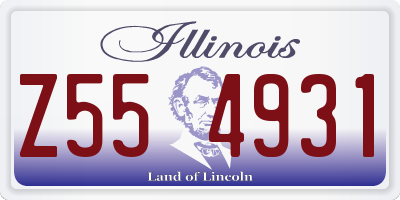IL license plate Z554931