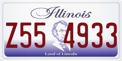 IL license plate Z554933