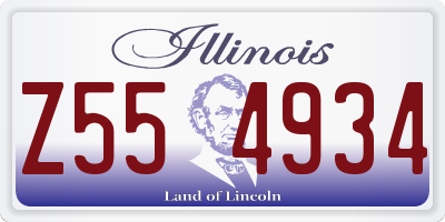 IL license plate Z554934