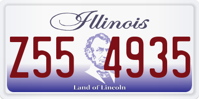 IL license plate Z554935