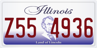 IL license plate Z554936