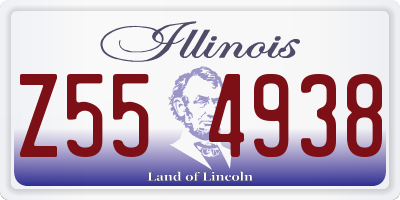 IL license plate Z554938