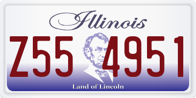 IL license plate Z554951